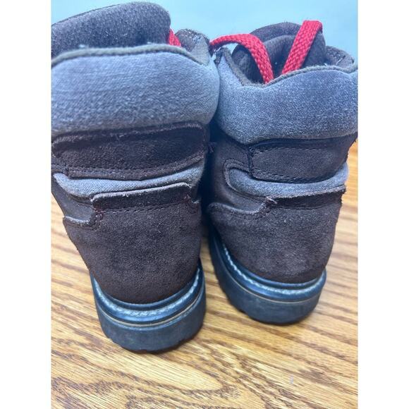 J.Crew Women's Hiking Boots Size 8 Brown Suede Red Laces - Picture 7 of 10